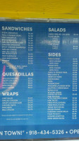 Dairy Deal menu