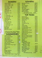 Dairy Deal menu