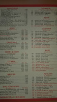 China Buffet menu