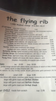 The Flying Rib menu