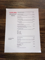 Garlini's Napoletana menu