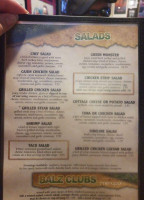 Balz Sports Cafe menu