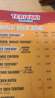 Teriyaki Madness menu