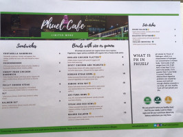 Phuel Cafe menu