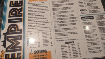 The Empire menu