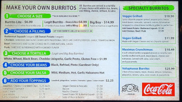 Lisa's Legit Burritos Augusta menu