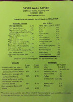 Silver Swan Tavern menu