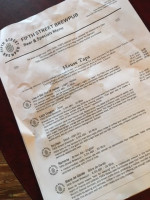 Fifth Street Brewpub menu