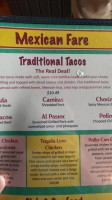 Pancho And Lefty's menu