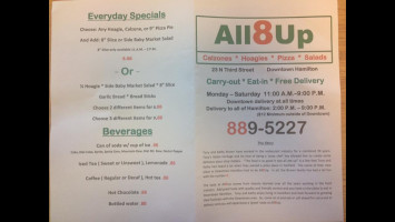 All8up Pizza, Bbq Hoagies menu