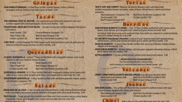 Los Guachos menu