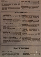 Bodega And Lounge menu