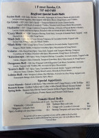 Bayfront menu