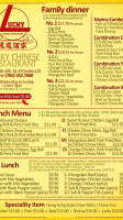 Lucky Chinese menu