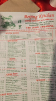 Beijing Kitchen menu