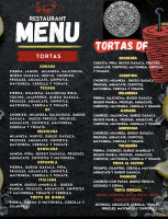 D F Tortas menu