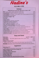 Nadine's Bar And Restaurant menu