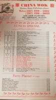 China Wok menu