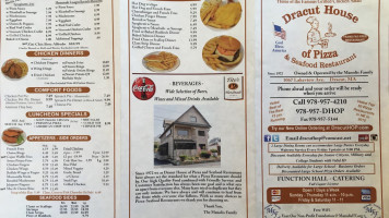 Dracut House Of Pizza Seafood menu