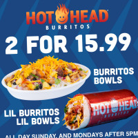 Hot Head Burritos food