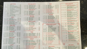 Dragon Village Of Buckeye Lake menu