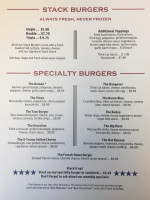 Stack Burger menu