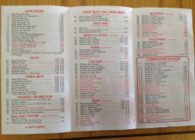 China Palace menu