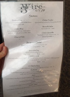 3 Wire Bar Grill Restaurant menu