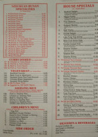 House Of China menu