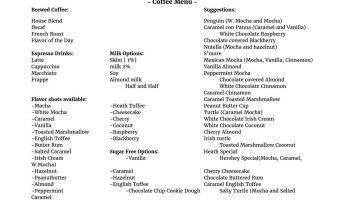 Jc Fresh Start Cafe menu