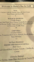 Harry's And Grill menu