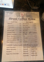 Jirani Coffeehouse menu