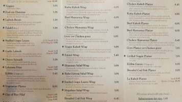 La Kabob Lebanese Grill menu