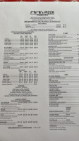 J N B's Pizza menu