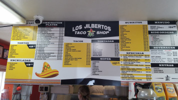 Los Jilbertos menu