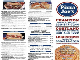 Pizza Joe's menu