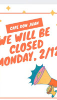 Cafe Don Juan menu