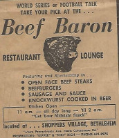 Beef Baron menu