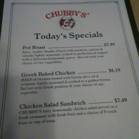 Chubby's Family Restaurant menu