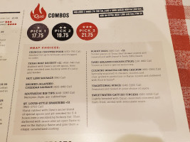 Famous Dave's -b-que menu