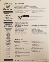 The Original Carolina Barbecue menu