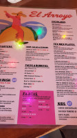 El Arroyo menu