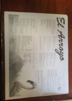 El Arroyo menu