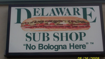 Delaware Sub Shop menu