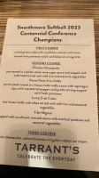 Tarrant's West menu