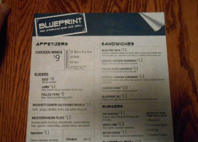 Blueprint New American And Grill menu