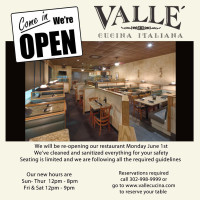 Valle Pizza menu