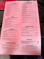 Nicky's Thai Kitchen menu