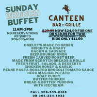 Canteen And Grille menu