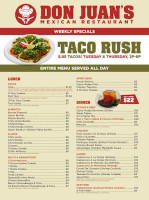 Don Juan's Mexican Resturant menu